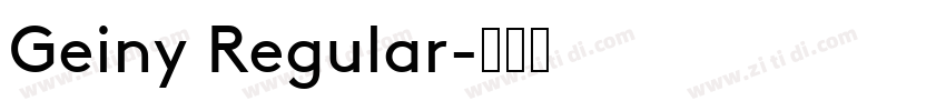 Geiny Regular字体转换